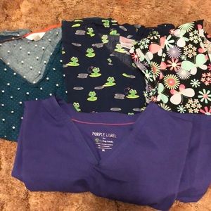 Four  XL scrub tops